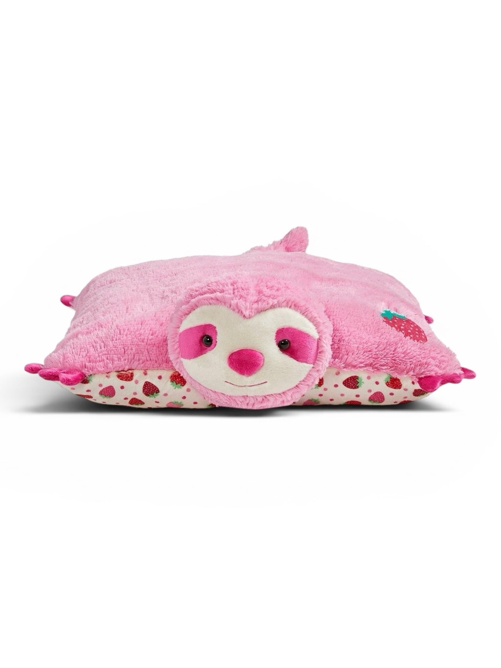 Pillow Pets Sweet Scented Strawberry Sloth Plush Pillow Pink Stuffed Toy O/S